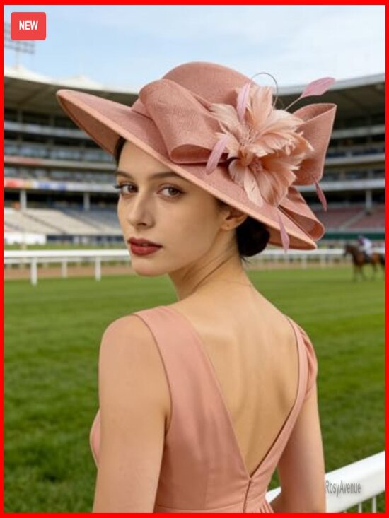 Vintage Linen Fascinator Hat for Derby Wedding Church Tea Party main image 5